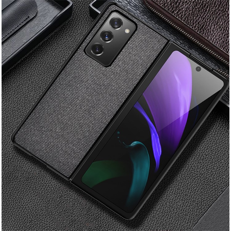 Cloth Texture Phone Protective Shell for Samsung Galaxy Z Fold2 5G - Black-2