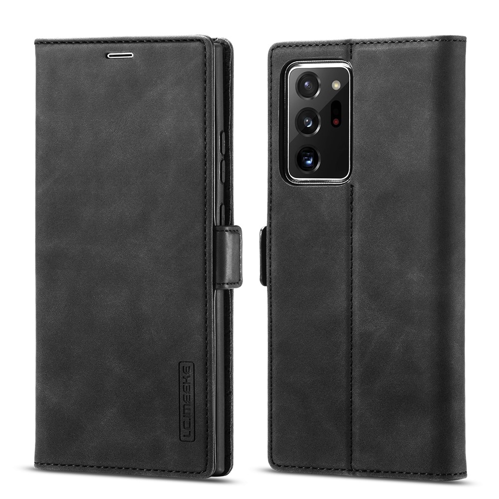 LC.IMEEKE LC Strong Magnetic Series Leather Wallet Phone Protective Shell for Samsung Galaxy Note20 Ultra/Note20 Ultra 5G - Black-3