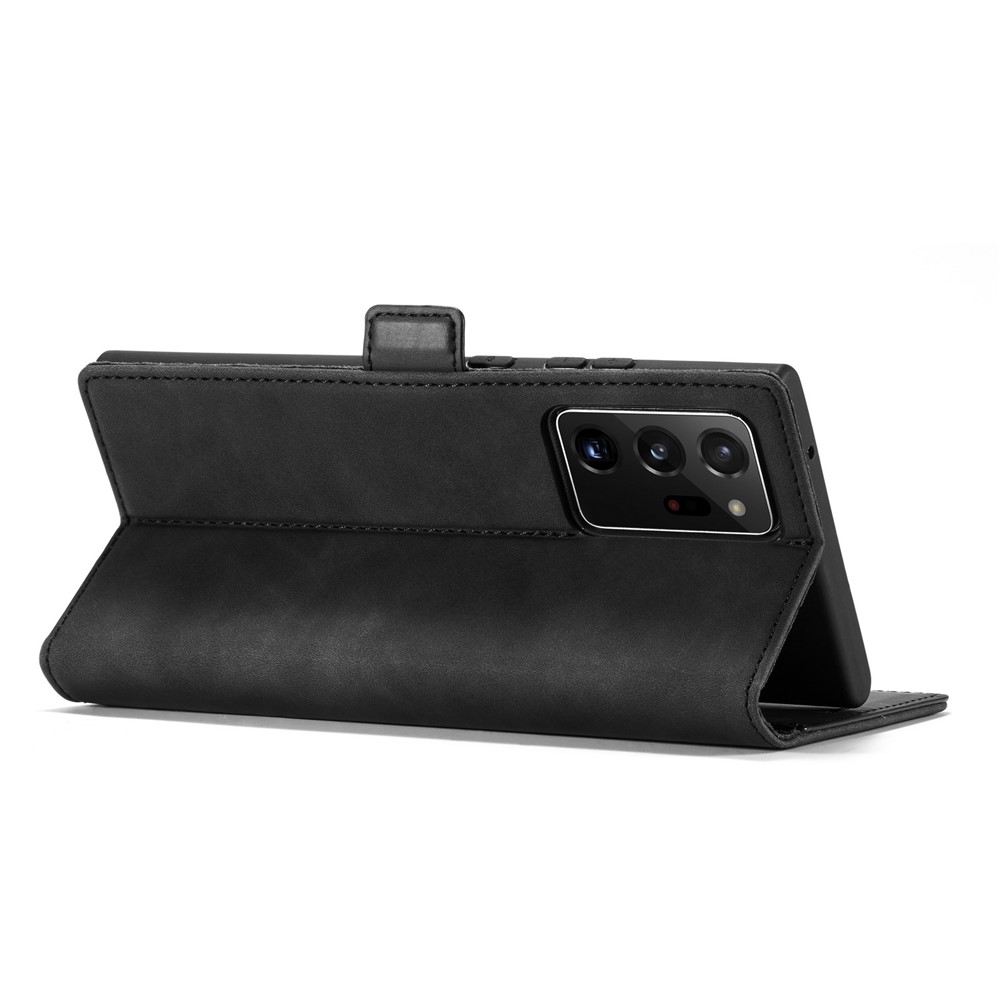 LC.IMEEKE LC Strong Magnetic Series Leather Wallet Phone Protective Shell for Samsung Galaxy Note20 Ultra/Note20 Ultra 5G - Black-5