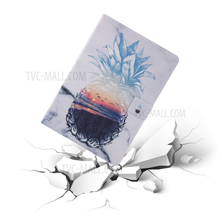 Pattern Printing Card Slots Leather Stand Tablet Case for Samsung Galaxy Tab A7 10.4 (2020) SM-T500/SM-T505 - Pineapple-6