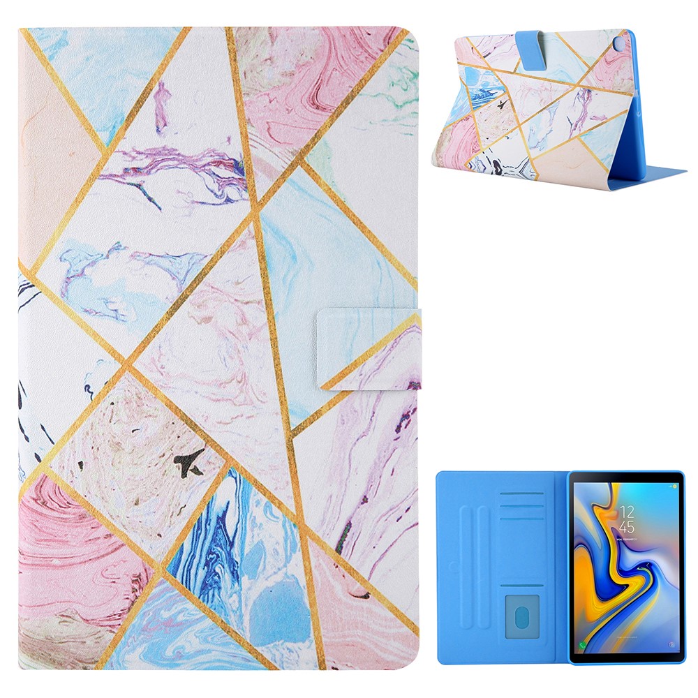 Pattern Printing Card Slots Leather Stand Tablet Case for Samsung Galaxy Tab A7 10.4 (2020) SM-T500/SM-T505 - Marble Pattern-1