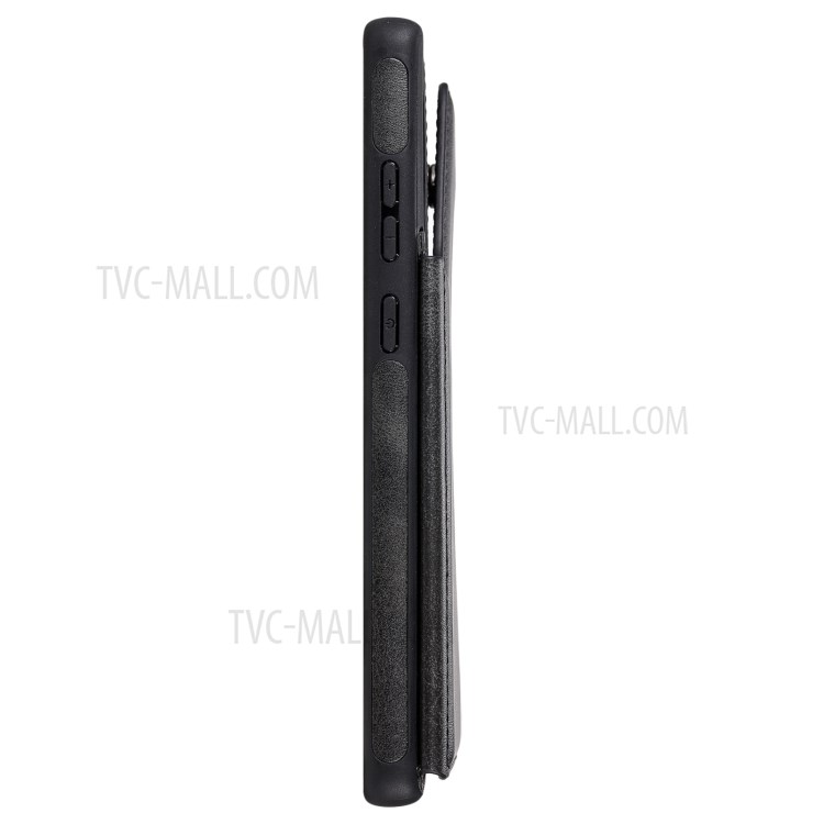 Shockproof Leather Coated TPU Phone Protective Shell with Card Slots for Samsung Galaxy Note 20/Note 20 5G - Black-12