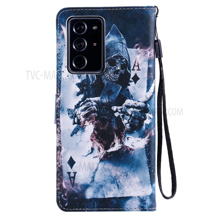 Pattern Printing Leather Cover with Wallet Stand Phone Case for Samsung Galaxy Note20 Ultra / Note20 Ultra 5G - Devil-3