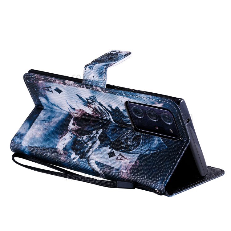 Pattern Printing Leather Cover with Wallet Stand Phone Case for Samsung Galaxy Note20 Ultra / Note20 Ultra 5G - Devil-5