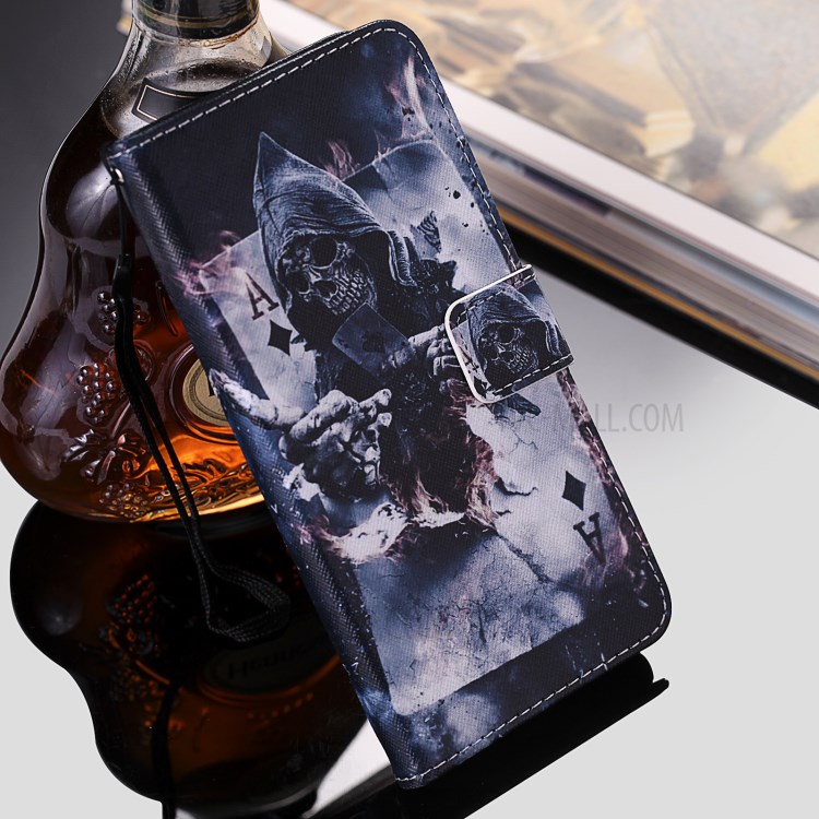 Pattern Printing Leather Cover with Wallet Stand Phone Case for Samsung Galaxy Note20 Ultra / Note20 Ultra 5G - Devil-9