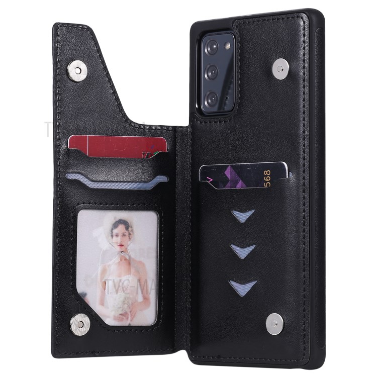 Butterfly Imprint Shockproof Leather Coated TPU Phone Protective Shell for Samsung Galaxy Note 20/Note 20 5G - Black-6