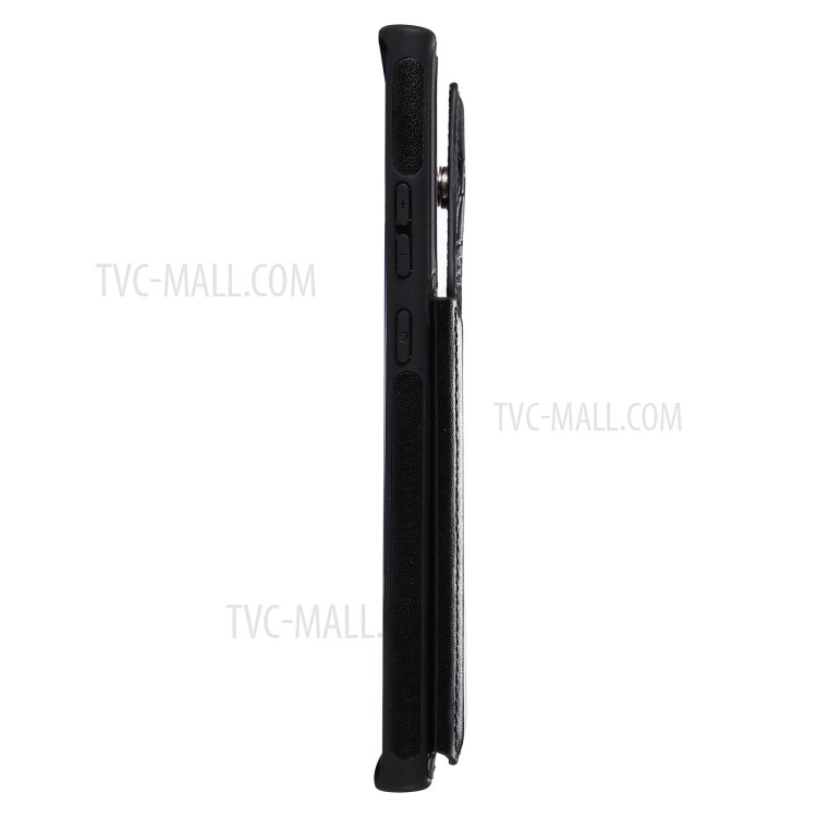 Magnetic Buckle Card Slots Leather Coated TPU Phone Protective Shell for Samsung Galaxy Note20 Ultra/Note20 Ultra 5G - Black-10