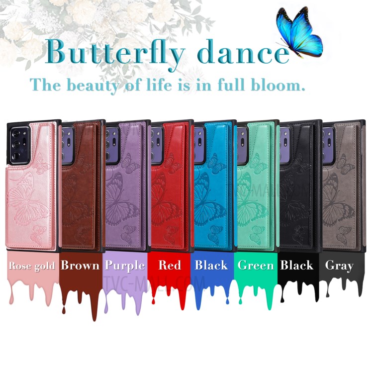 Magnetic Buckle Card Slots Leather Coated TPU Phone Protective Shell for Samsung Galaxy Note20 Ultra/Note20 Ultra 5G - Black-11