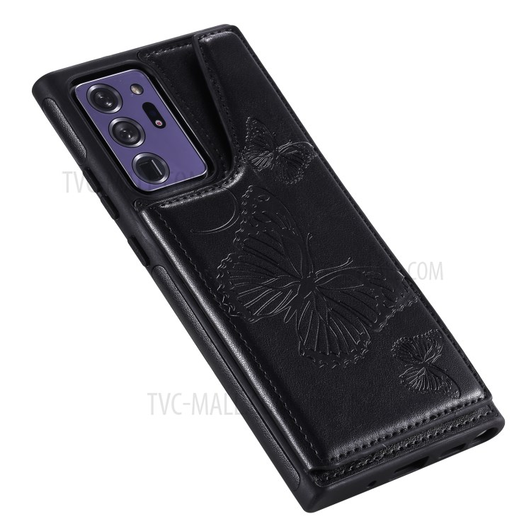 Magnetic Buckle Card Slots Leather Coated TPU Phone Protective Shell for Samsung Galaxy Note20 Ultra/Note20 Ultra 5G - Black-9