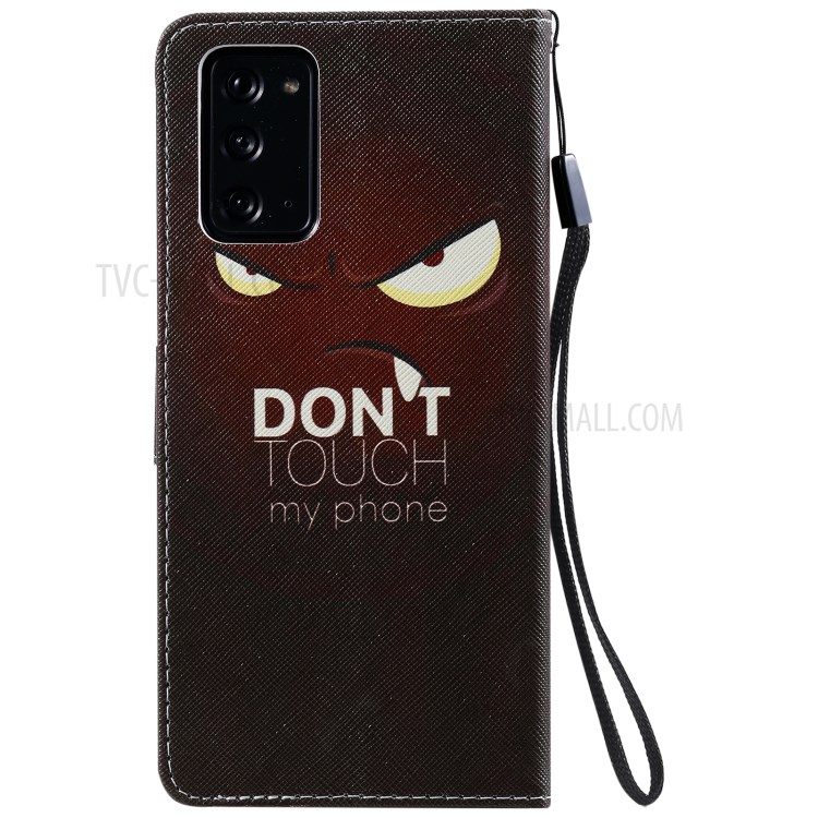 Patterned Wallet Stand Leather Case for Samsung Galaxy Note20 / Note20 5G - Angry Hawkeye-3