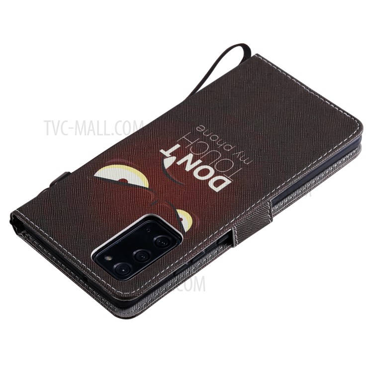 Patterned Wallet Stand Leather Case for Samsung Galaxy Note20 / Note20 5G - Angry Hawkeye-6