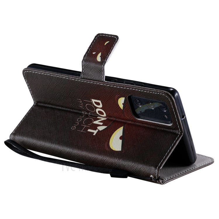 Patterned Wallet Stand Leather Case for Samsung Galaxy Note20 / Note20 5G - Angry Hawkeye-7