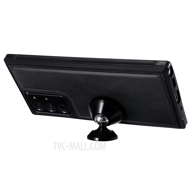2 In 1 Magnetische Abnehmbaren Reißverschluss Leder Mappenkasten Für Samsung Galaxy Note20 Ultra - Schwarz-13