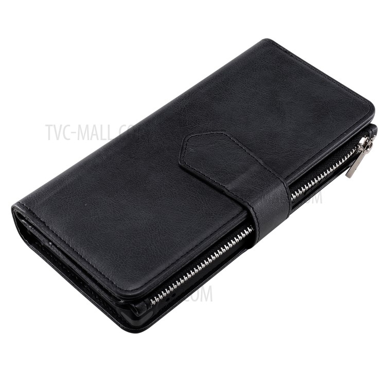 2 In 1 Magnetische Abnehmbaren Reißverschluss Leder Mappenkasten Für Samsung Galaxy Note20 Ultra - Schwarz-14