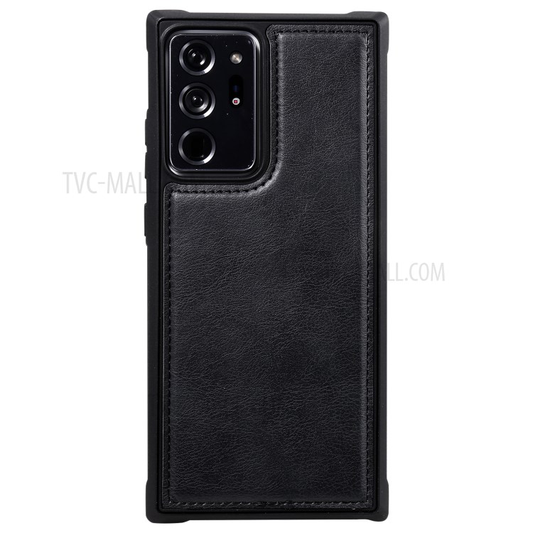 2 In 1 Magnetische Abnehmbaren Reißverschluss Leder Mappenkasten Für Samsung Galaxy Note20 Ultra - Schwarz-7