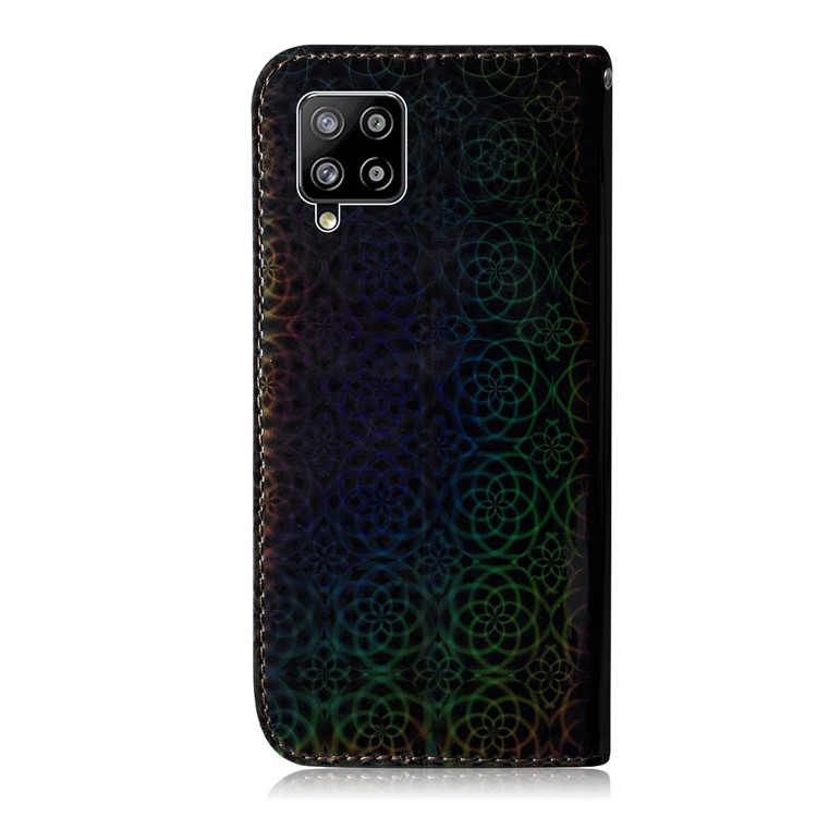 Dazzling Pattern Leather Wallet Phone Case with Stand for Samsung Galaxy A42 5G - Black-3