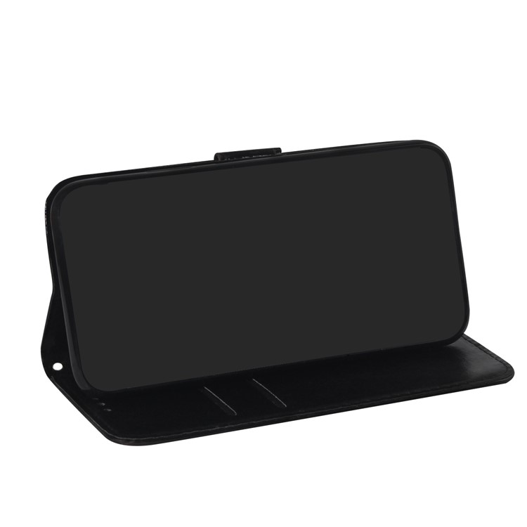 Dazzling Pattern Leather Wallet Phone Case with Stand for Samsung Galaxy A42 5G - Black-6