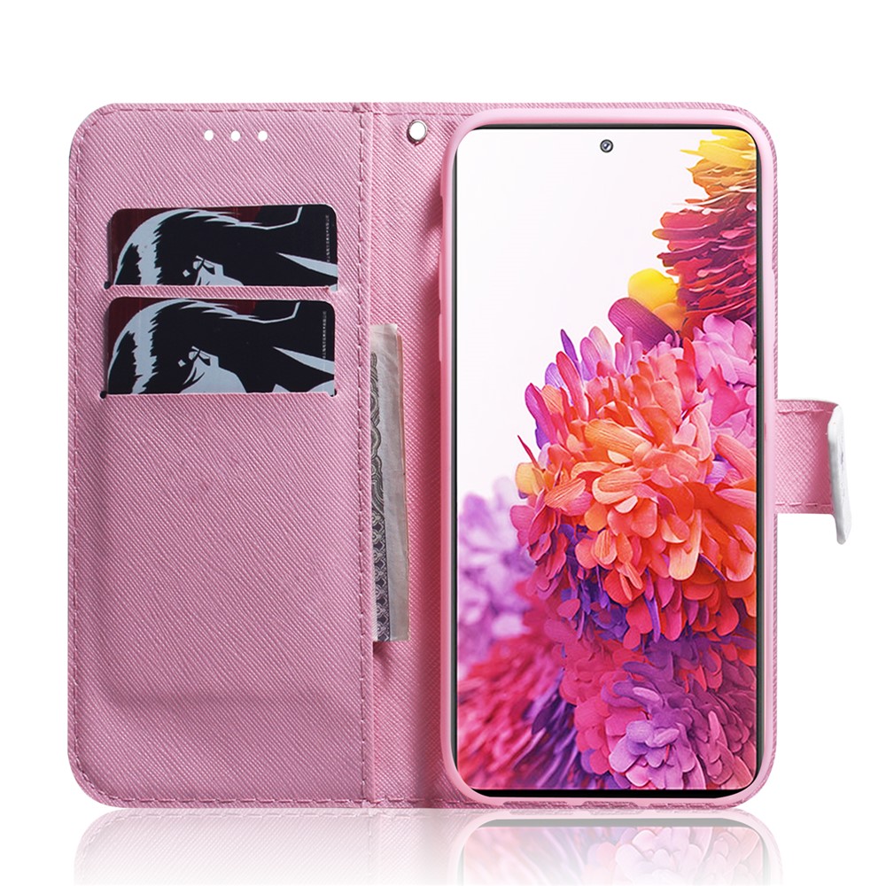 Estuche Para Teléfono De Cuero De La Impresión De Patrones Para Samsung Galaxy S20 Fe / S20 Fan Edition / S20 Fe 5G / S20 Fan Edition 5G / S20 Lite - Hermosa Flor-7