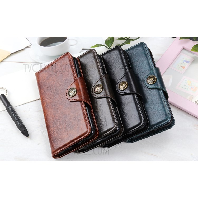 Leather Wallet Phone Protective Case with Stand for Samsung Galaxy M51 (Side Fingerprint) - Black-9