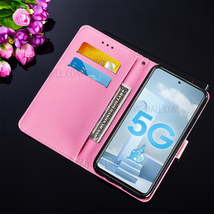 Stylish Pattern Printing Leather Phone Protective Case for Samsung Galaxy A51 5G SM-A516 - Red Butterfly-10