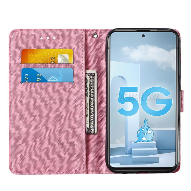 Stylish Pattern Printing Leather Phone Protective Case for Samsung Galaxy A51 5G SM-A516 - Red Butterfly-7