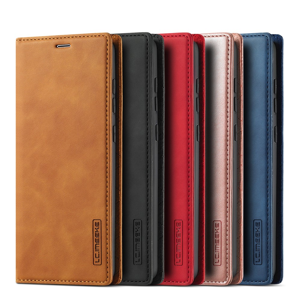 LC.IMEEKE LC Auto Absorbed Leather Wallet Stand Phone Protector for Samsung Galaxy A71 SM-A715/M70S - Black-11