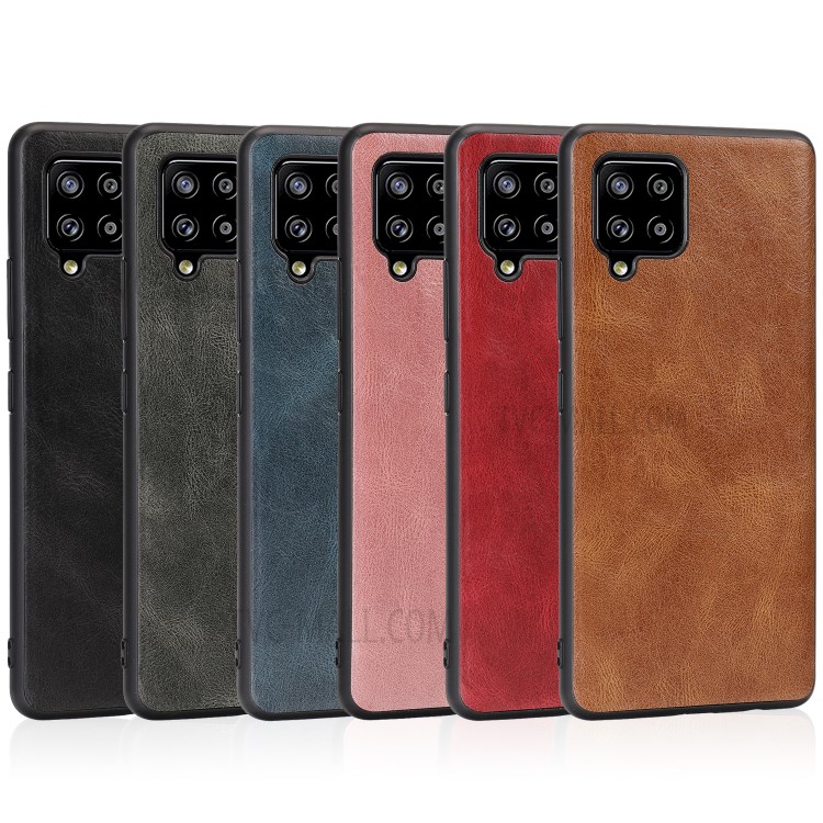 Crazy Horse Texture PU Leather Coated TPU Case for Samsung Galaxy A42 5G Shell - Black-10