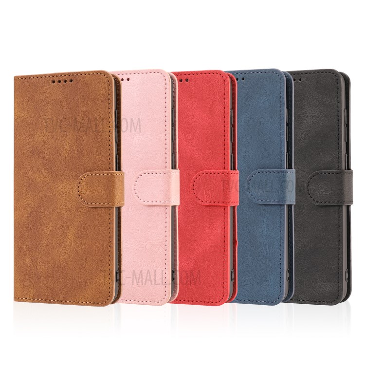 Matte Surface Leather Wallet Stand Phone Protective Shell for Galaxy A31 - Black-16