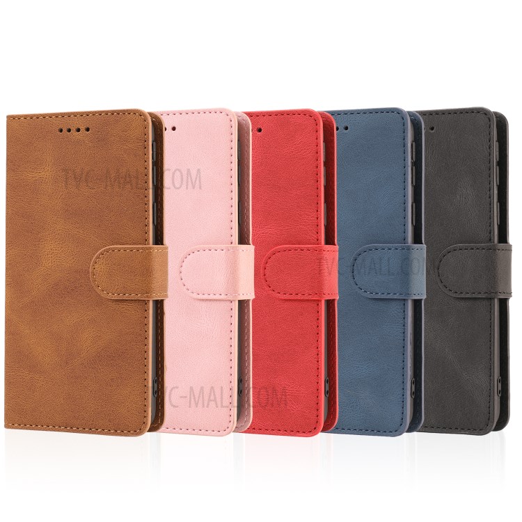 Matte Leather Wallet Stand Phone Case for Samsung Galaxy A01 Core - Black-16