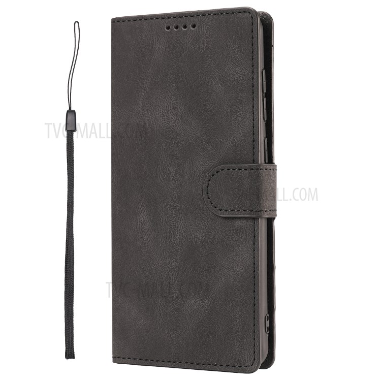 Classic Style Matte Surface Leather Phone Protective Shell for Samsung Galaxy A21s - Black-3