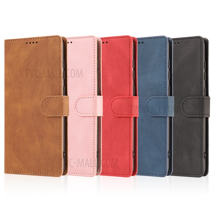 Classic Style PU Leather Wallet Stand Phone Cover Shell for Samsung Galaxy A71 SM-A715/M70S - Black-16