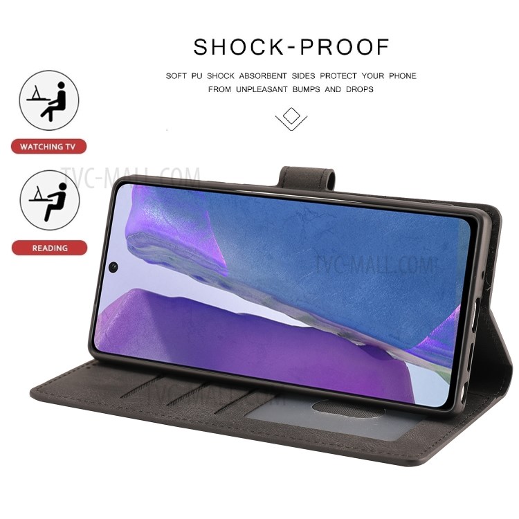 Classic Style PU Leather Phone Cover Shell with Wallet and Stand for Samsung Galaxy S20 FE/S20 Fan Edition/S20 FE 5G/S20 Fan Edition 5G/S20 Lite - Black-11