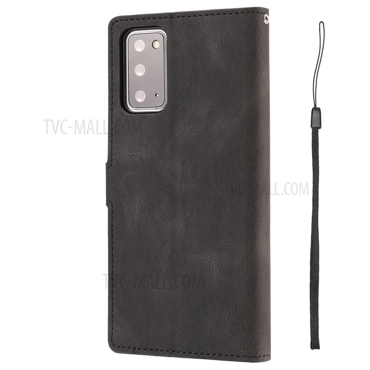 Classic Style PU Leather Phone Cover Shell with Wallet and Stand for Samsung Galaxy S20 FE/S20 Fan Edition/S20 FE 5G/S20 Fan Edition 5G/S20 Lite - Black-4