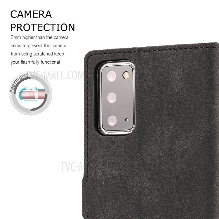 Classic Style PU Leather Phone Cover Shell with Wallet and Stand for Samsung Galaxy S20 FE/S20 Fan Edition/S20 FE 5G/S20 Fan Edition 5G/S20 Lite - Black-9