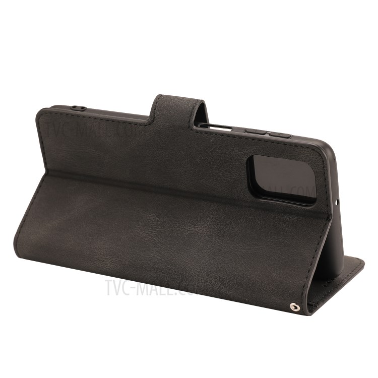 TPU + Classic Style PU Leather Wallet Stand Phone Cover Shell for Samsung Galaxy M31s - Black-6