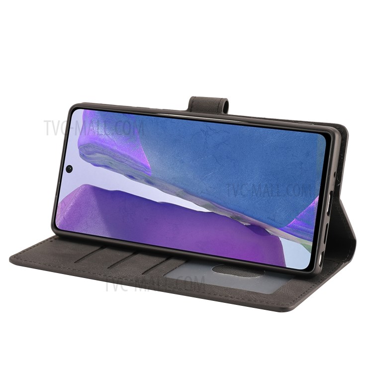 TPU + Classic Style PU Leather Phone Cover Shell with Wallet and Stand for Samsung Galaxy Note 20/Note 20 5G - Black-6