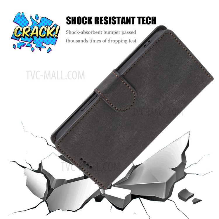 TPU + Matte PU Leather Phone Protective Shell with Wallet and Stand for Samsung Galaxy Note20 Ultra/Note20 Ultra 5G - Black-13