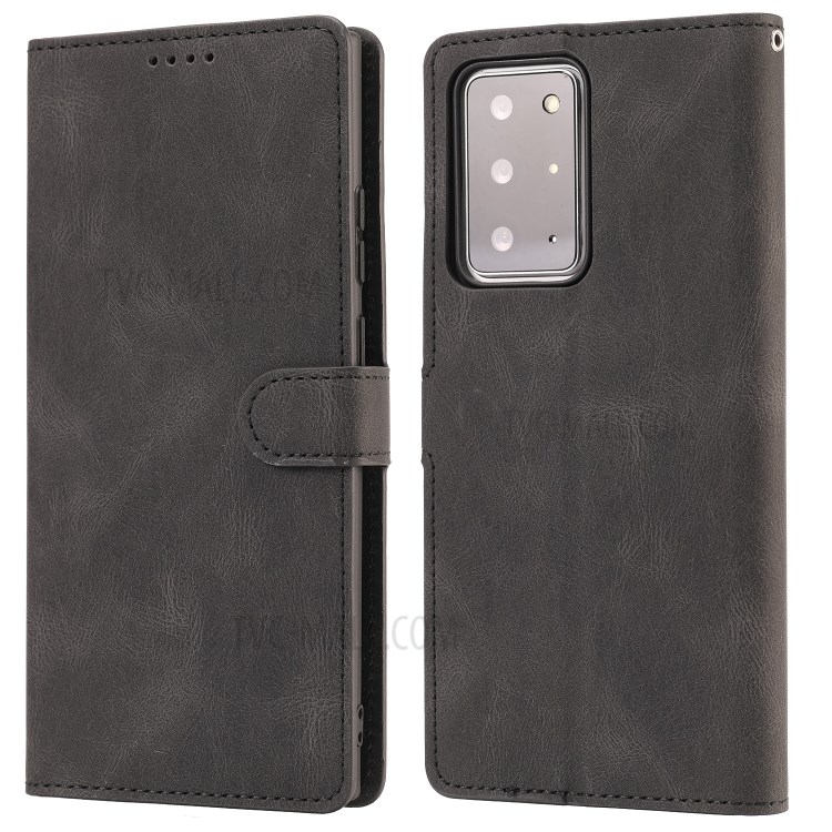 TPU + Matte PU Leather Phone Protective Shell with Wallet and Stand for Samsung Galaxy Note20 Ultra/Note20 Ultra 5G - Black-2