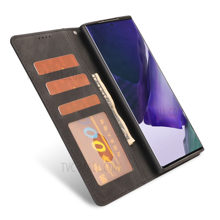 TPU + Matte PU Leather Phone Protective Shell with Wallet and Stand for Samsung Galaxy Note20 Ultra/Note20 Ultra 5G - Black-5