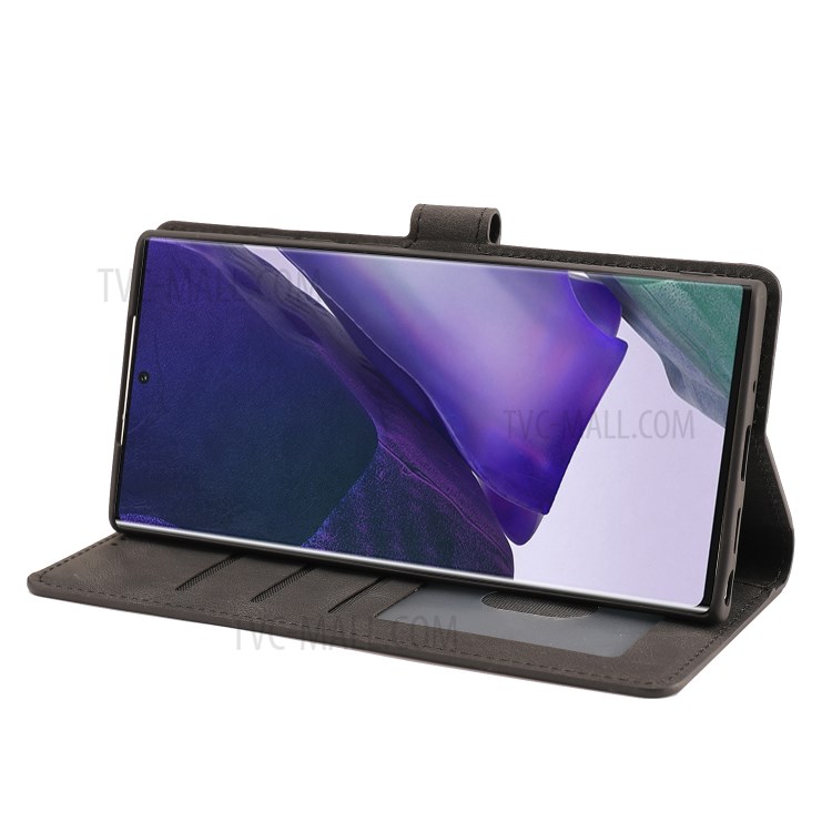 TPU + Matte PU Leather Phone Protective Shell with Wallet and Stand for Samsung Galaxy Note20 Ultra/Note20 Ultra 5G - Black-6