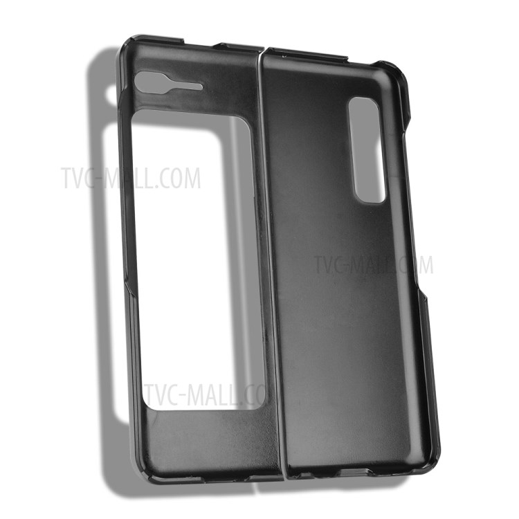 PU Leather Coated PC Phone Cover for Samsung W20 5G / Galaxy Fold 5G / Galaxy Fold - Grey-3