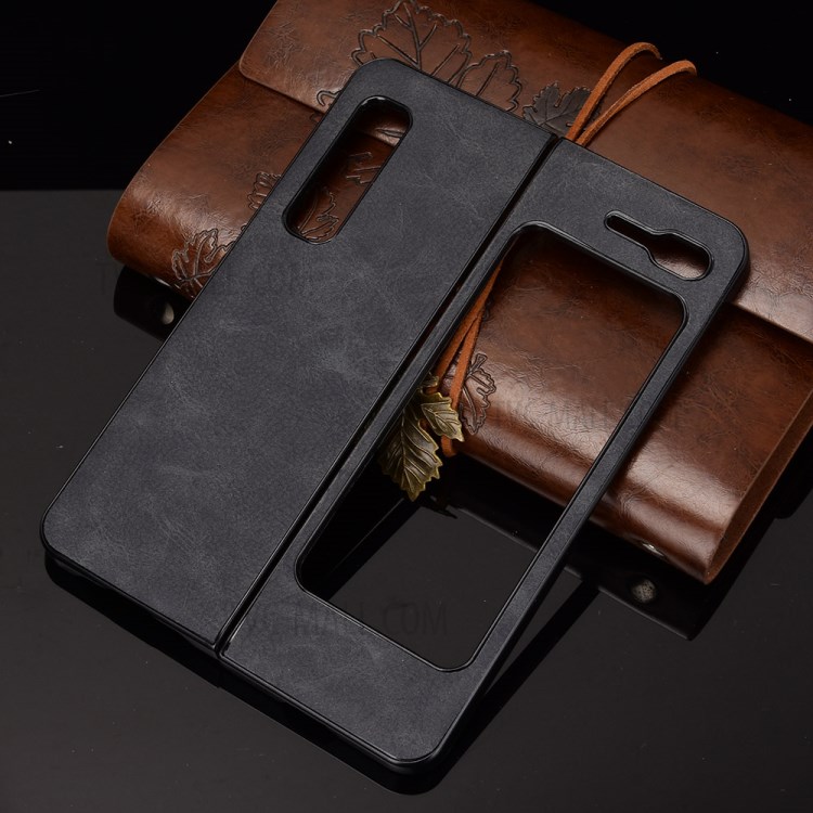 PU Leather Coated PC Phone Cover for Samsung W20 5G / Galaxy Fold 5G / Galaxy Fold - Grey-6