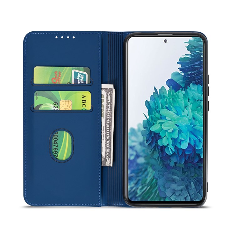 Liquid Silicone Touch Leather Case for Samsung Galaxy S20 FE/S20 Fan Edition/S20 FE 5G/S20 Fan Edition 5G - Blue-5