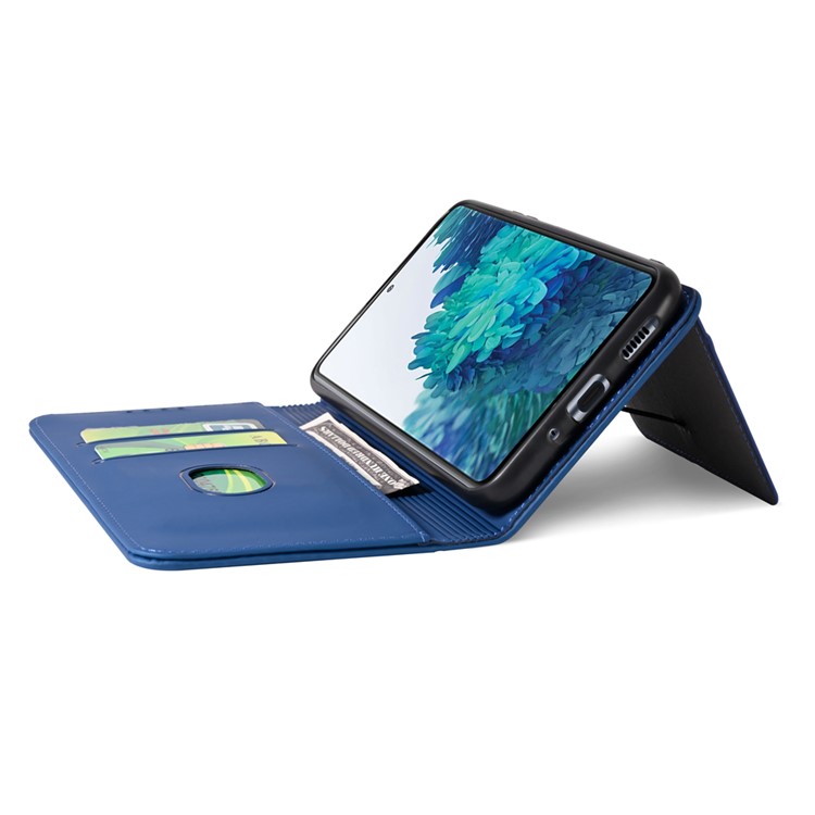 Liquid Silicone Touch Leather Case for Samsung Galaxy S20 FE/S20 Fan Edition/S20 FE 5G/S20 Fan Edition 5G - Blue-6
