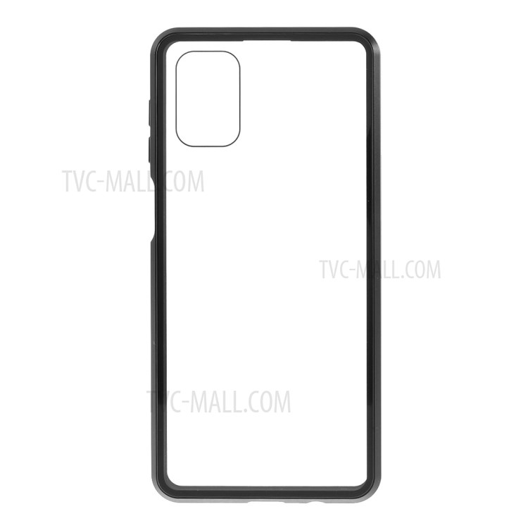 Double-sided Tempered Glass + Magnetic Adsorption Metal Frame Protection Phone Cover for Samsung Galaxy M51 - Black-5