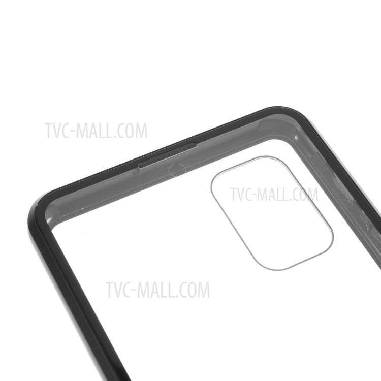 Double-sided Tempered Glass + Magnetic Adsorption Metal Frame Protection Phone Cover for Samsung Galaxy M51 - Black-9