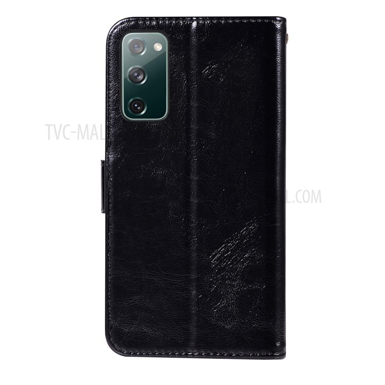 Wallet Stand Leather Vintage Style Cell Phone Cover Case for Samsung Galaxy S20 FE/S20 Fan Edition/S20 FE 5G/S20 Fan Edition 5G/S20 Lite - Black-3