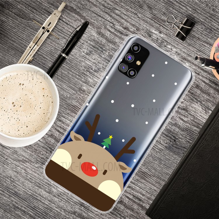 IMD Christmas Pattern TPU Phone Case for Samsung Galaxy M51 - Moose-2