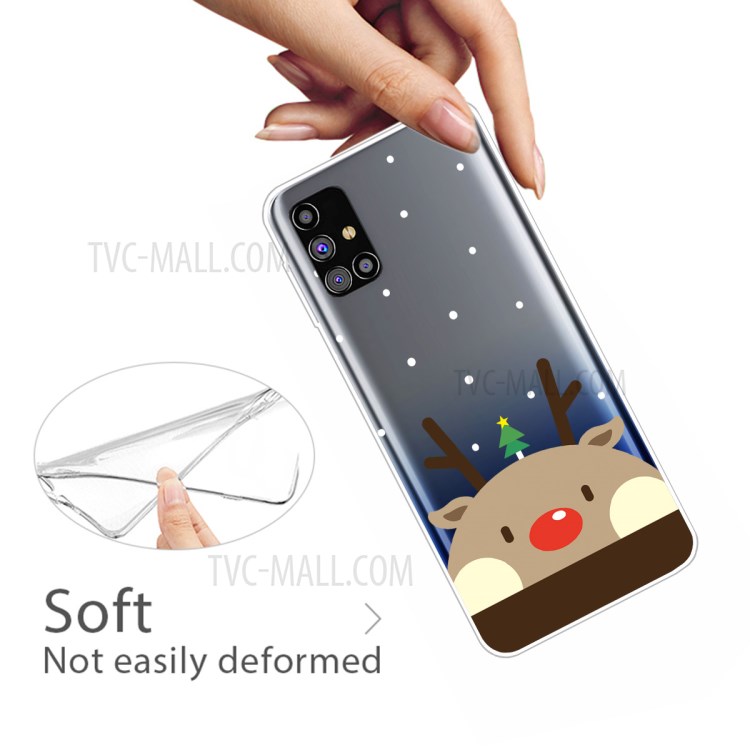 IMD Christmas Pattern TPU Phone Case for Samsung Galaxy M51 - Moose-3