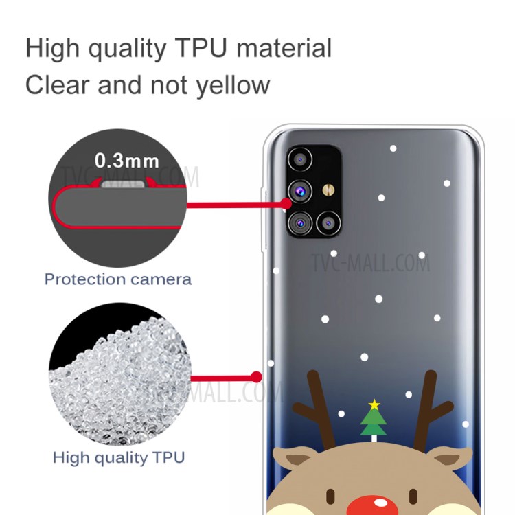 IMD Christmas Pattern TPU Phone Case for Samsung Galaxy M51 - Moose-4